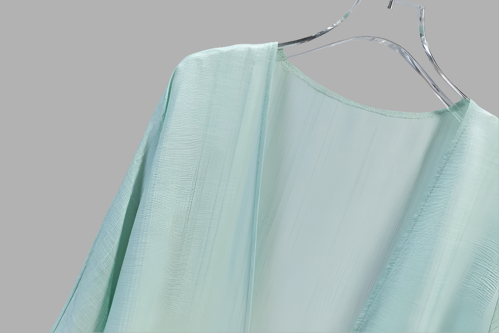 Embroidered open front abaya