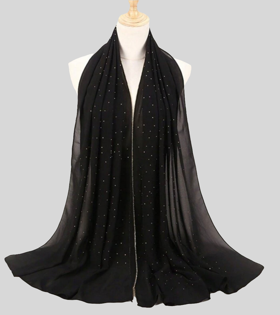 Patterned chiffon hijab