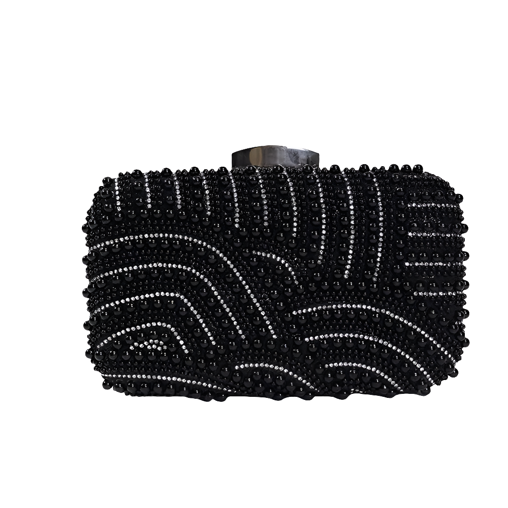 Pearl beaded evening clutch
