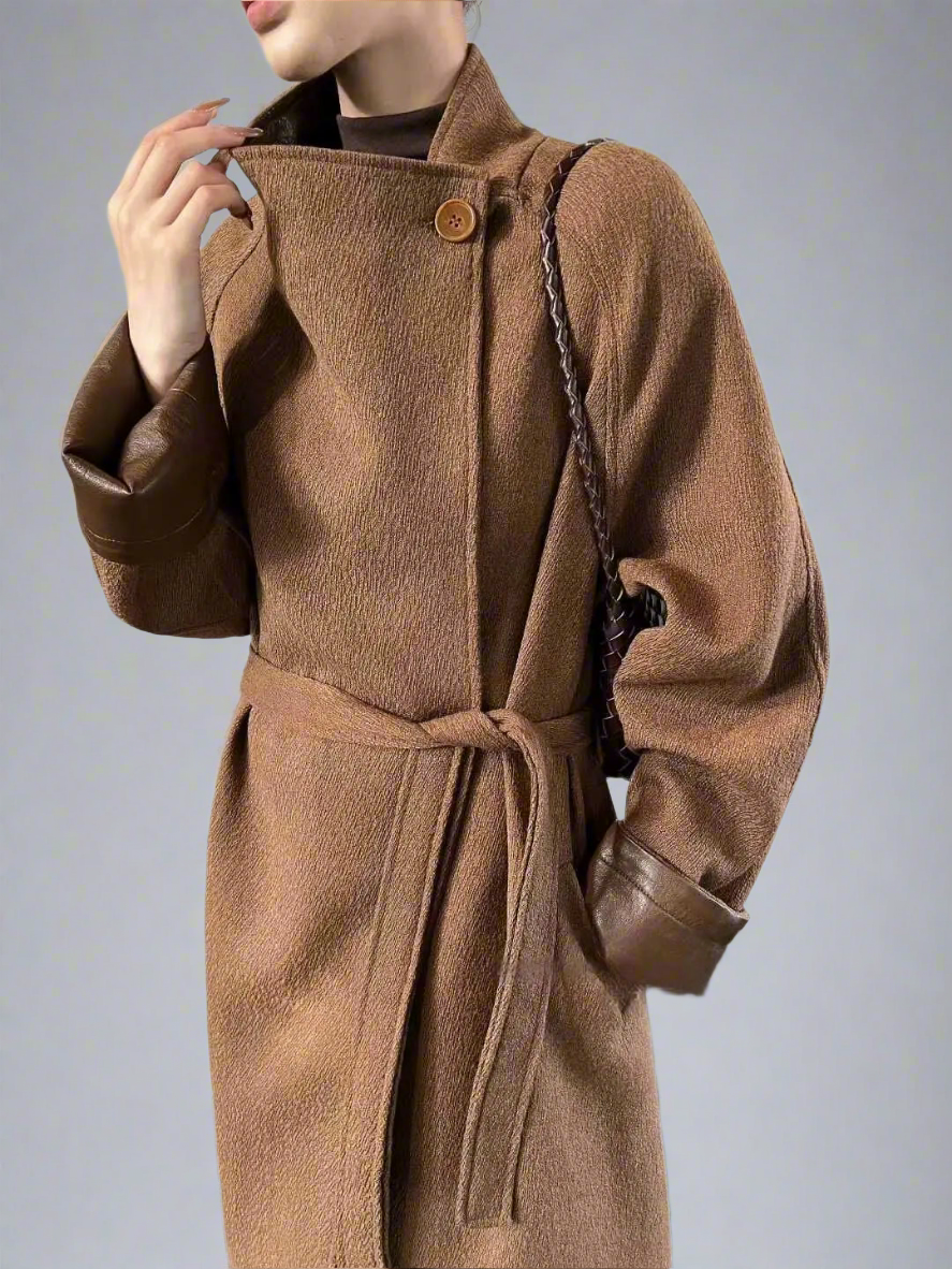 Vintage wool blend long coat