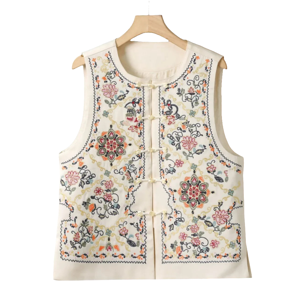 Vintage embroidered vest