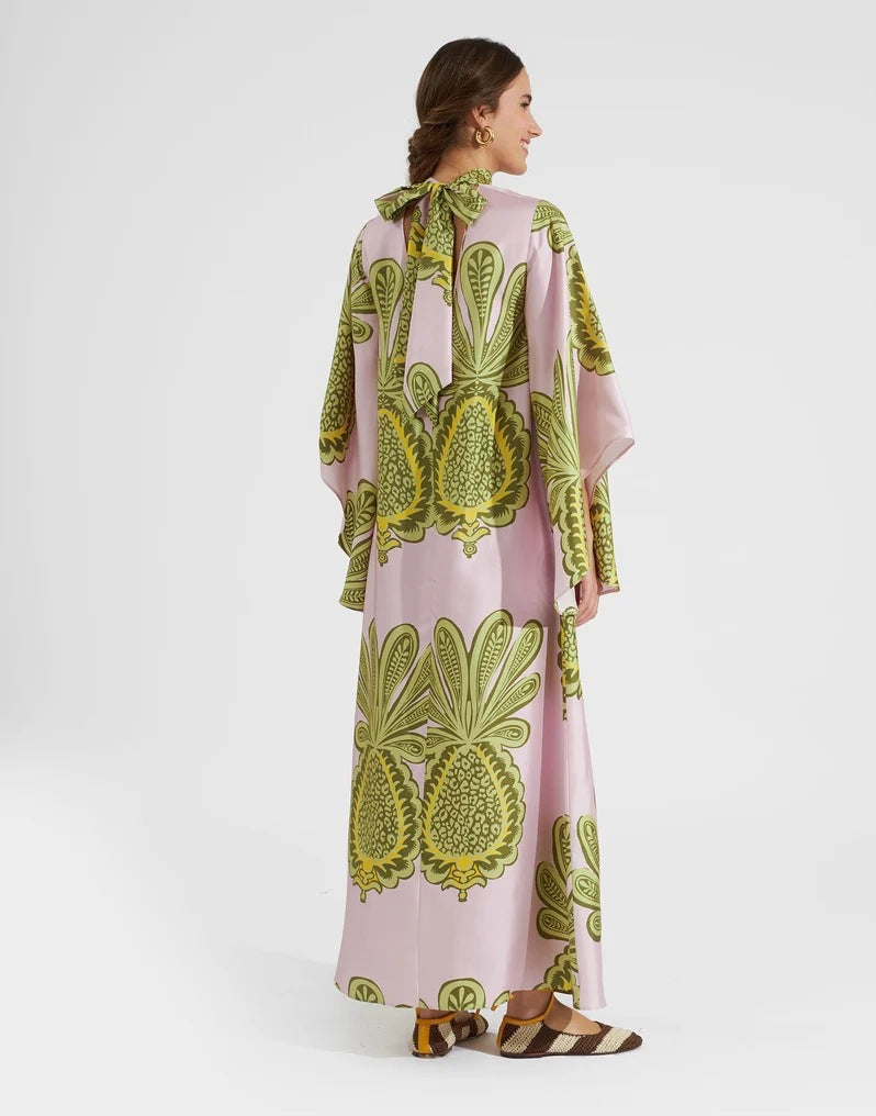 Vintage printed ankle-length dresses