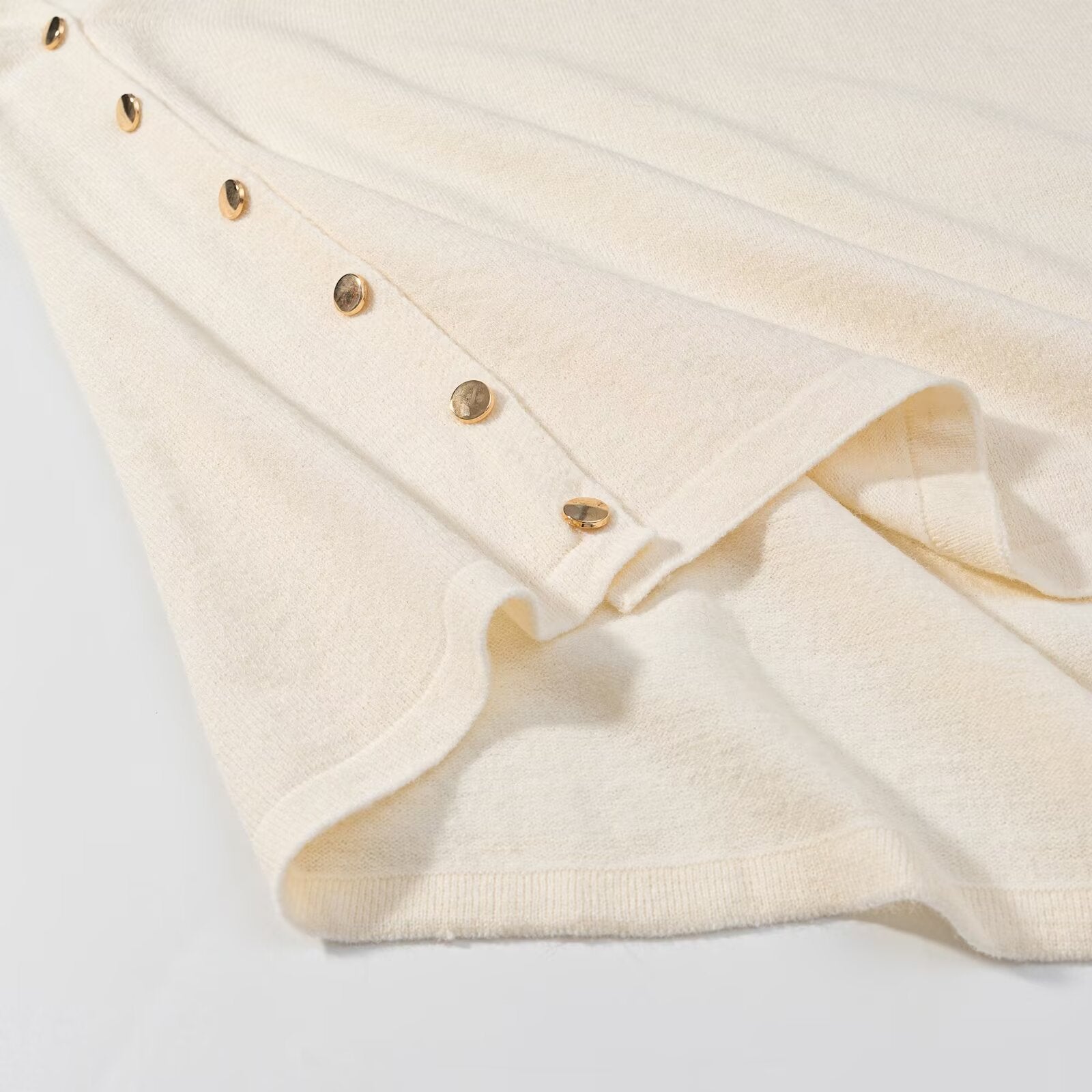 Poncho-inspired asymmetric shawl