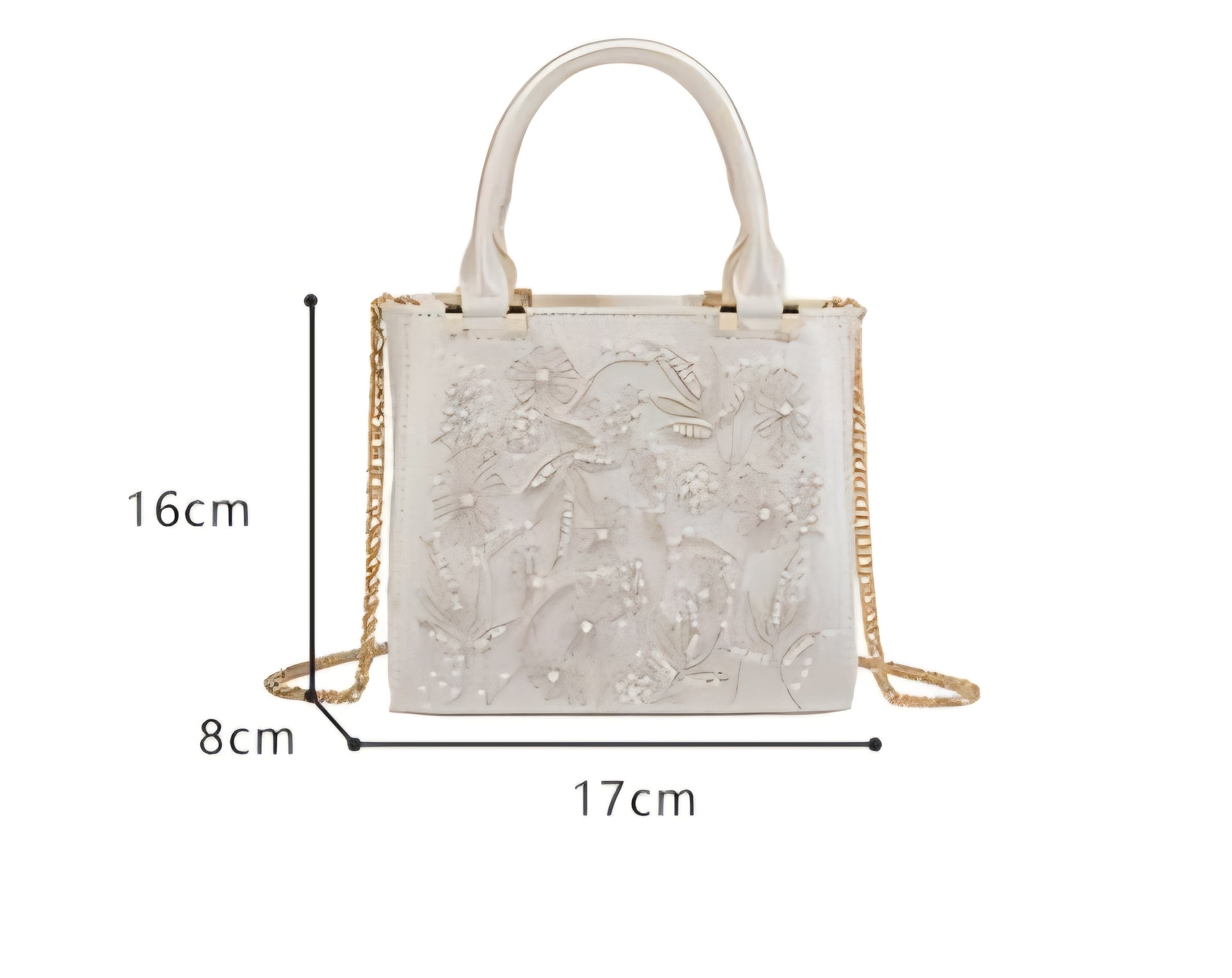 Embroidered soft microfiber shoulder bag